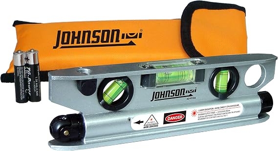 Johnson Level & Tool 40-6164 Magnetic Torpedo Laser Level, Red, 1 Laser Level