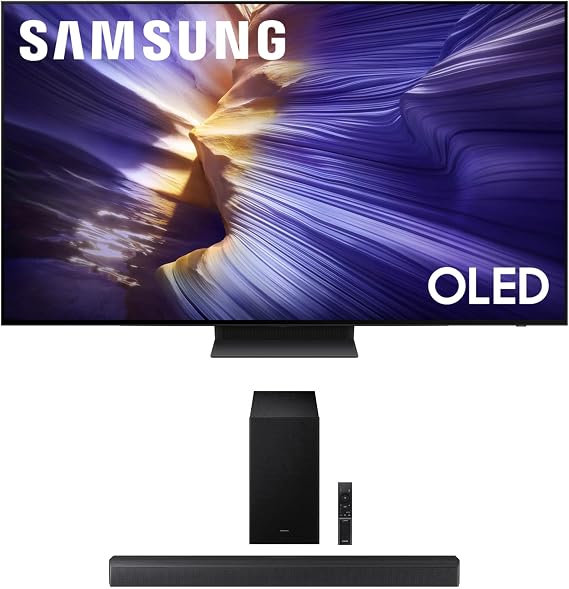 Samsung QN77S90FAFXZA 77 Inch 4K OLED Smart TV with a HW-B630F B-Series Soundbar 3.1 Ch and Subwoofer with Dolby Audio (2025)