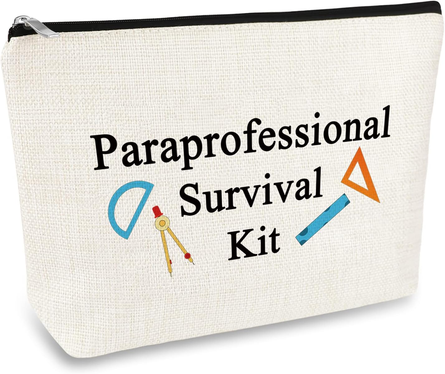 3 Pcs Paraprofessional Gifts Teacher Appreciation Gift Makeup Bag for Women Cosmetic Bag Para Teachers Gifts Birthday Thanksgiving Graduation Gift for Counselor Teacher Paraeducator Thank You Present