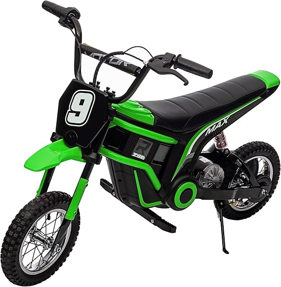24V Kids Electric Motorcycle with Shock-Absorbing Design,350w 3-Speed Dirt Bike with Twist-Grip Throttle/Hand-Operated Rear Brake,Up to 14.29 MPH,Max Load 135 Lbs,Seat Height 18.3 Inch,for Aged 8-14