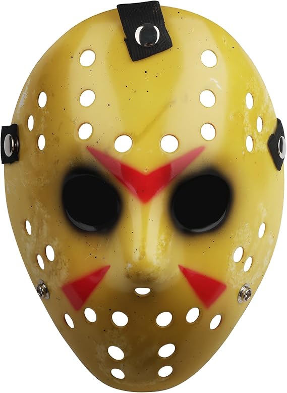 Scary Classic Hockey Masks Halloween Mask Reusable | for Adult Slasher Killer Costume Cosplay Masquerade Props