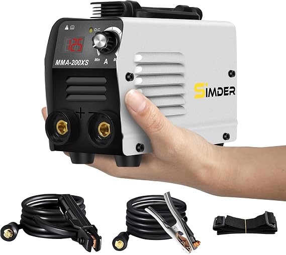 SSIMDER Portable Mini Stick Welder 110V 3.55Lbs arc welding machine IBGT Inverter with Ground Clamp Electrode Holder Easy for Beginners Home DIY and Outdoor Use