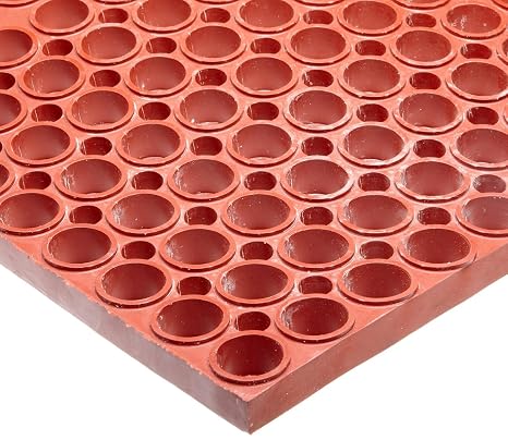 NoTrax T11 San-Eze II 39" x 19.5" Premium Nitrile Rubber Drainage Floor Mat, MicroStop Anti-Fatigue, Non-Slip Surface, Grease-Resistant, Heavy-Duty Commercial Kitchen Mat, Red, T11S3919RD