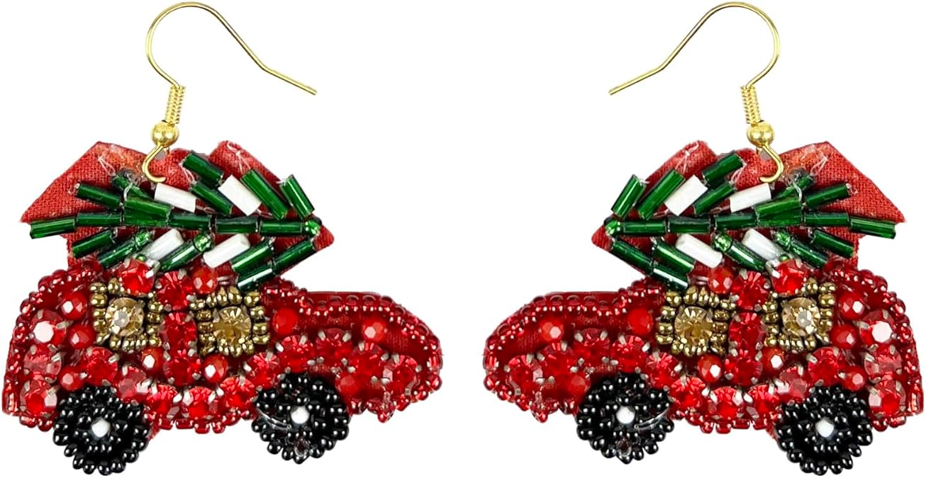 Fashion Forward with Seed Bead Stud Earrings - Lightweight, Nature Lover, Handmade, Beaded Leaf, Dainty, Handcrafted, Bohemian