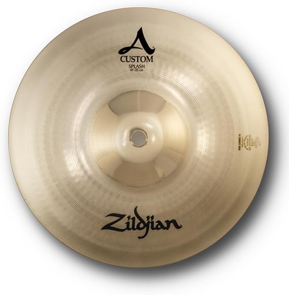 Zildjian A20542 10" A Custom Splash Cymbal | Fast bright accent for drum kits, quick attack and short decay, stage and studio ready