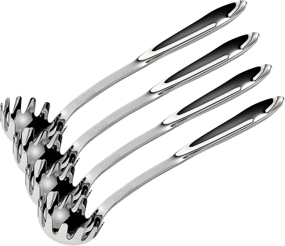 All-Clad Specialty Stainless Steel Kitchen Gadgets Pasta Ladle Kitchen_Tools, Kitchen Hacks Silver (Pack of 4)