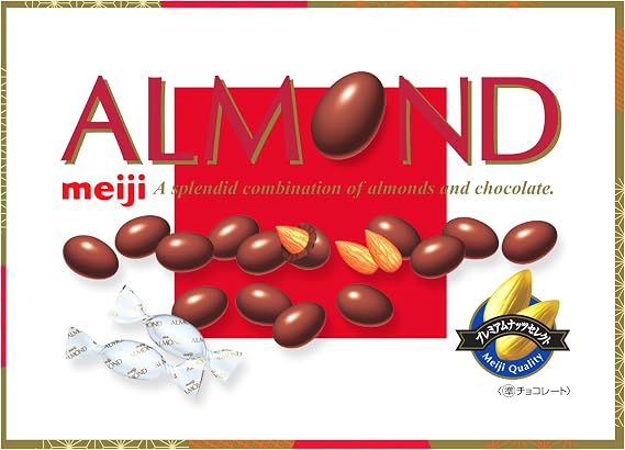 Meiji Almond Chocolate, Large Box, 8.5 oz 243 g