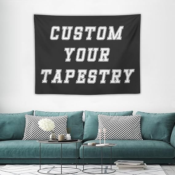 Custom Tapestry Upload Images/Text Customized Tapestry Wall Hanging Backdrop for Bedroom Multiple Sizes