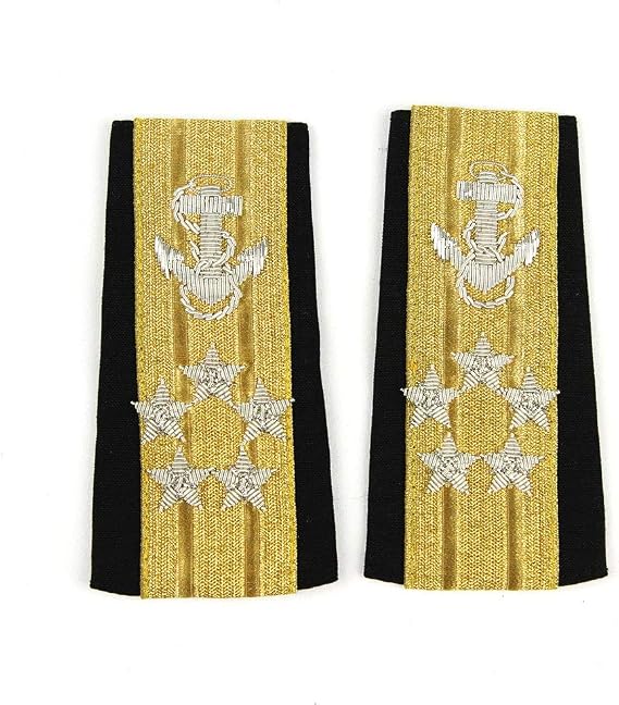 Pair of United States Navy Admiral Soft Epaulets, Fleet Admiral