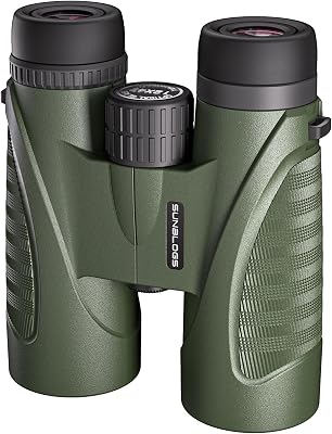 12x42 Binoculars for Adults, High Powered, BAK4 Prism, Waterproof Binoculars, Lightweight Binocular for Bird Watching, Hunting, Travel, Stargazing Cruise Green