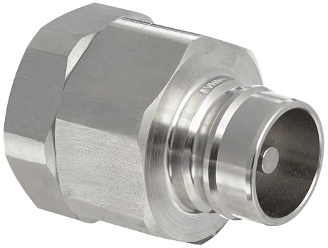 Snap-Tite SVHN16-16F Stainless Steel 316 H-Shape Quick-Disconnect Hose Coupling, Nipple, 1" NPSF Female x 1" Coupling Size