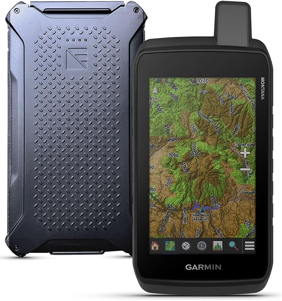 Garmin Montana 710 Rugged GPS Handheld Navigator | Large 5-inch Glove-Friendly Touchscreen, Satellite Imagery, Mapping for Routing on Roads/Trails | with Dark Energy Poseidon Pro, Black