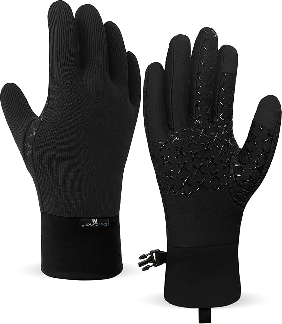 DexShell Waterproof Gloves StretchFit v1, Three-Layer Lamination, Merino Wool Lined, Slim Fit Lightweight Unisex Gloves for Ski, Snowboarding & Winter Sports, Black, X-Large