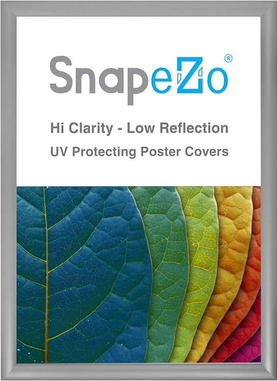 SnapeZo A2 (16.5 x 23.4 inches) Silver Poster Frame, Front-Loading, Wall Mount, Aluminum 1.2" Profile, Premium Series