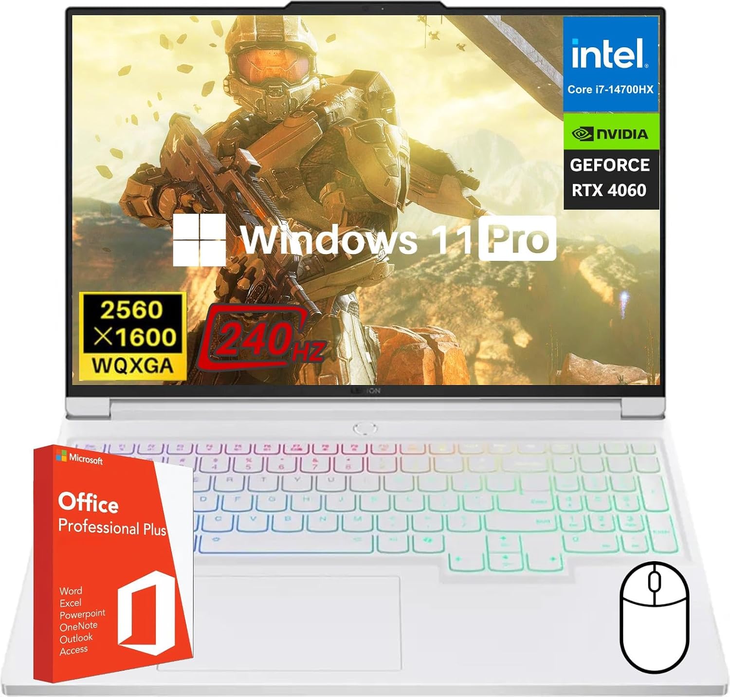 Lenovo Legion 7i Gaming Laptop, NVIDIA RTX 4060, 16 WQXGA 240Hz IPS Display, Intel i7-14700HX Up to 5.5GHz, Beats i9-13900HX, 64 GB DDR5 RAM, 2 TB SSD, Wi-Fi 6E, Win 11 Pro, Office Pro Lifetime