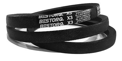 BESTORQ A65 or 4L670 V-Belt, Classic Wrapped Rubber X3 V-Belt, Black, 67" Outside Circumference x .51" Width x .34" Height, Pack of 2