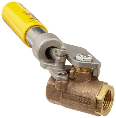 Dixon BBV50SR Bronze Ball Valve, Deadman Spring Return Handle, 1/2" NPT Female