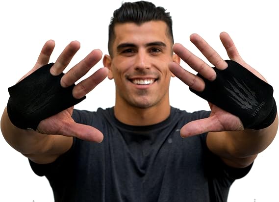 Bear KompleX 3 Hole Leather Hand Grips for Workouts, Pull-ups, Weightlifting, WOD Gymnastics, Crosstraining Palm Grips with Wrist Wraps, Hand Protection from Rips and Blisters,1 Pair
