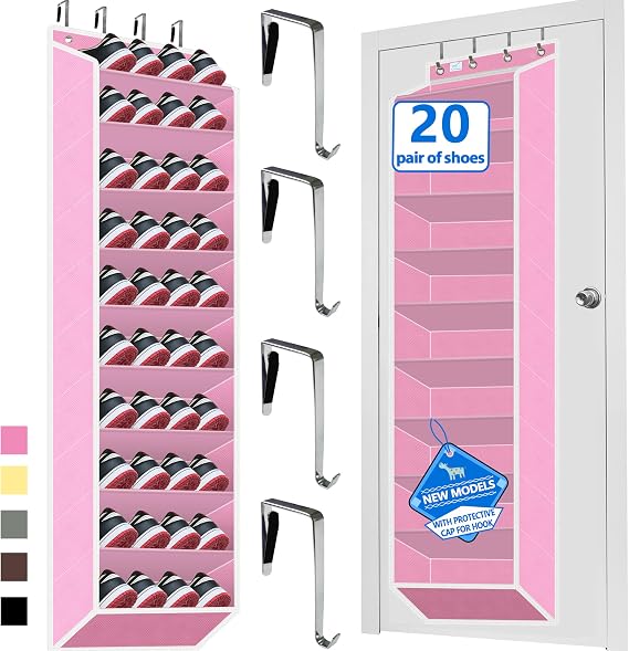 10 Tiers Shoe Organizer for Closet, 20 to 30 Pairs Shoe Rack Door