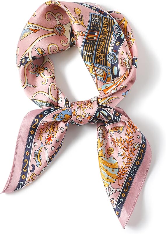 MEISEE 100% Pure Mulberry Silk Scarf 26"'x26(in) Square Scarf Head Scarf Neck scarf Headscarf for Women with Gift Packed