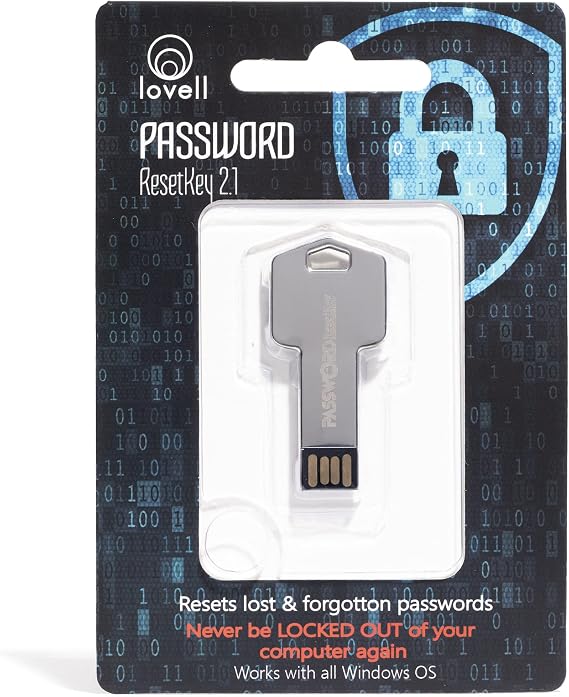 Password Reset Key II Next Generation - USB 3.0 Key Works w/Windows 98, 2000, XP, Vista, 7, 10 - Fast Access No Internet Connection Needed - Reset Lost Passwords on Windows Based PC & Laptop