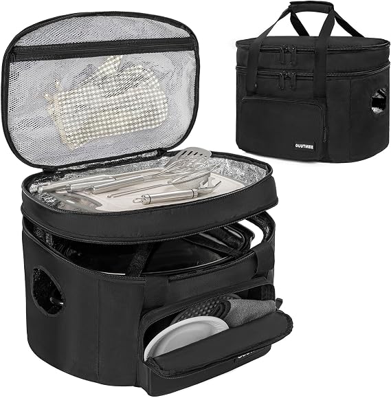 Slow Cooker Travel Bag, Double Layers Insulated Slow Cooker Carrier