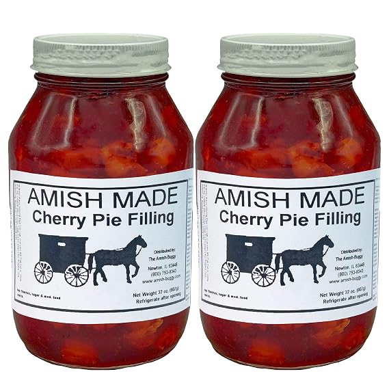 Amish Pie Filling Cherry - TWO 32 Oz Jars