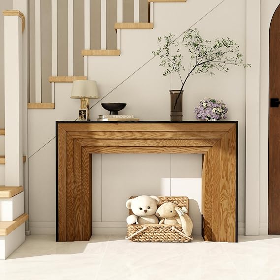 47in Modern Wood Console Table, Entryway Table, Sofa Table - Rustic & Contemporary Design