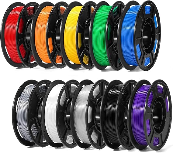 Dynta 10 Colors 250g PLA 3D Printer Filament for Beginners, 1.75mm/0.02mm
