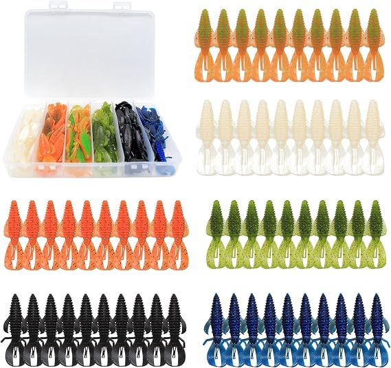 Soft Fishing Lures Floating Worm Baits Lifelike Slow Sinking Design Bass