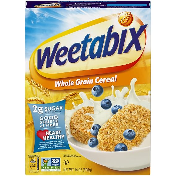 Weetabix Biscuits Whole Grain Breakfast Cereal, 14 oz Box
