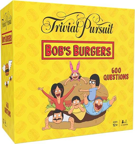 Trivial Pursuit: Bob's Burgers, Bite-Sized Edition Trivia Game, Test Your Belcher Knowledge Covering The First 9 Seasons, 600 Questions in 6 Categories, Officially Licensed Merchandise & Collectible