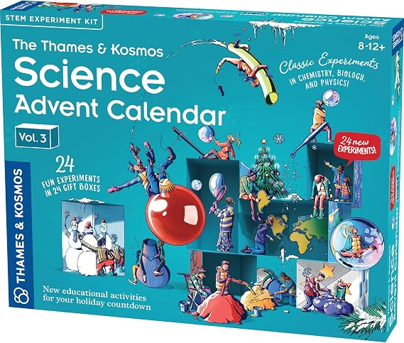 The Thames & Kosmos Science Advent Calendar Vol 3 | 24 Daily STEM Experiments in Chemistry, Biology & Physics, Countdown to Winter Holiday Celebrations | Fun, Wholesome Family Tradition (2025 Version)