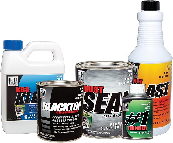 KBS Coatings 5750601 Gloss Black/Oxide Red All-in-One Chassis Kit