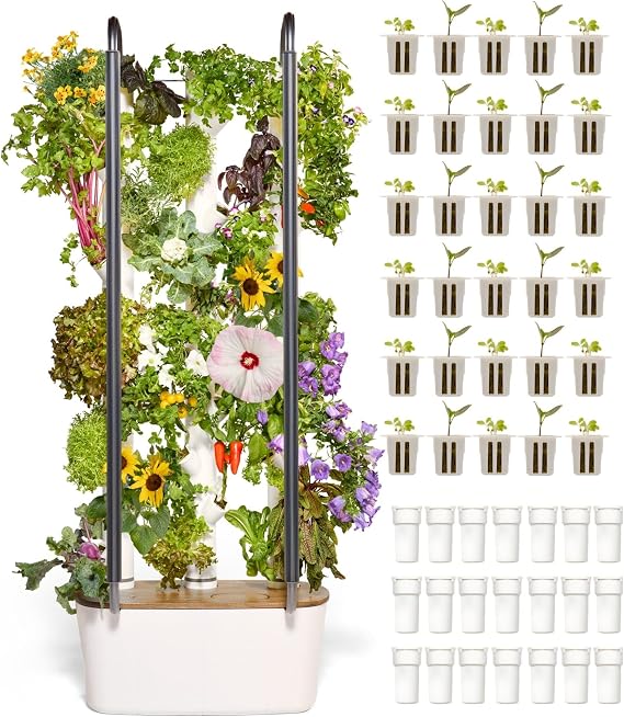 Gardyn Home 4 Vertical Hydroponics Growing System Kit - 30 Plants