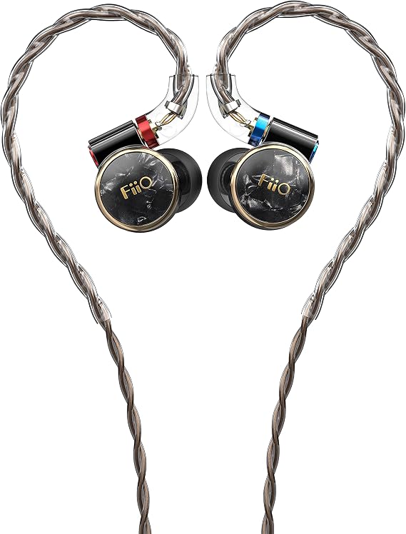 FiiO FD3 Earphones in-Ear Earbuds High Resolution 1DD Bass Heavy MMCX Connector (Black)