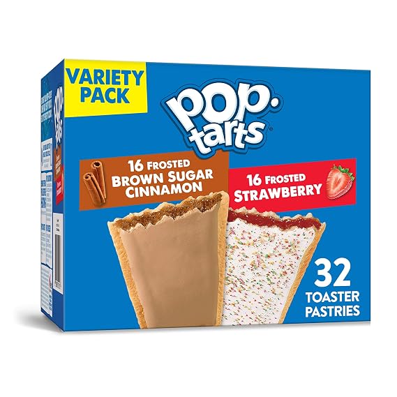 Pop-Tarts, Breakfast Toaster Pastries, Variety Pack, Proudly Baked in the USA, 54.1oz Box (16 Count)