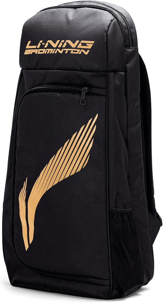 Li-Ning Titan Polyester Badminton Back Pack (Black, Large) | Comfortable | Multi - Panel | Unisex - Men, Boys, Girls, Women
