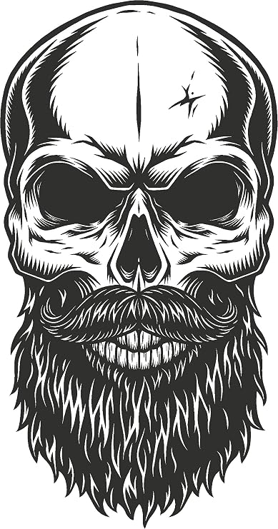 Divine Designs Cool Vintage Retro Thug Gangster Skull Cartoon Vinyl Decal Sticker (4" Tall, 2)