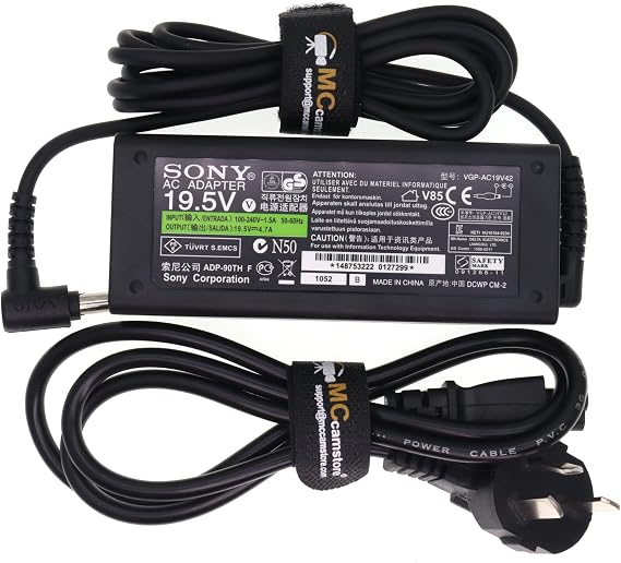 19.2V AC Power Adapter Cable for Sony FX6 FX9 PXW-Z200 Camera Power Cord, 100V-240V to 19.5V