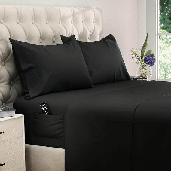 DREAMCARE Twin XL Sheets - 4pc Breathable Cooling Sheets Twin XL Sheet Sets