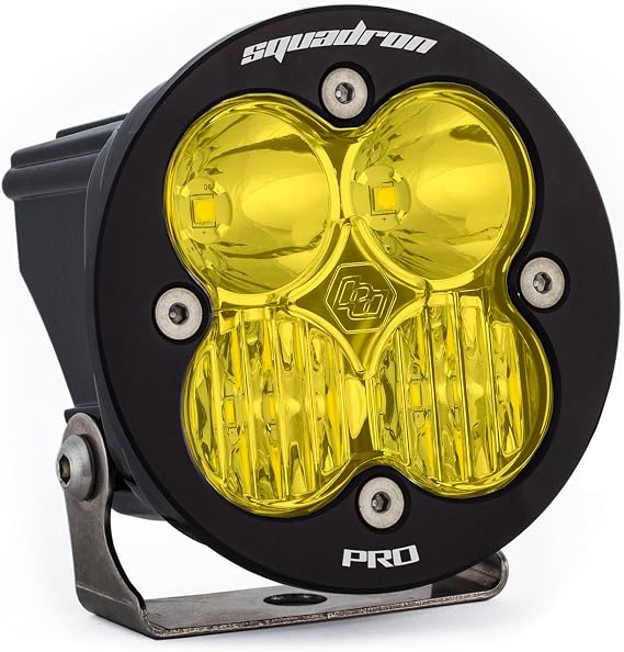 Baja Designs Squadron-R Pro Black LED Light Pod for Off-Road 4x4, Trucks, SUV, UTV (Driving/Combo; Amber)