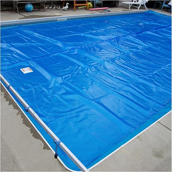 Blue Solar Pool Covers for Inground Pools, Bubble Insulation Pools Cover, Spa and Hot Tub Heat Retaining Blanket, Anti-dust Durable (Size : 3m5m(9.8ft16.4ft))