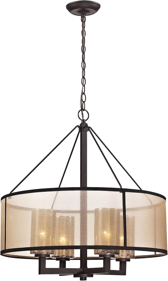 Elk Home 57027/4 Diffusion 24'' Wide 4-Light Chandelier with Oil Rubbed Bronze Finish