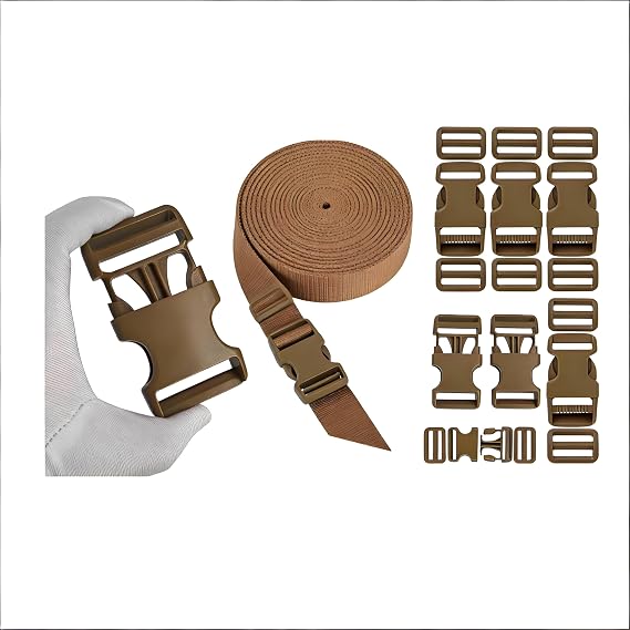 Quick Side Release Plastic Buckles Straps for backpacks dog collar Luggage Straps, Nylon Webbing Adjuster