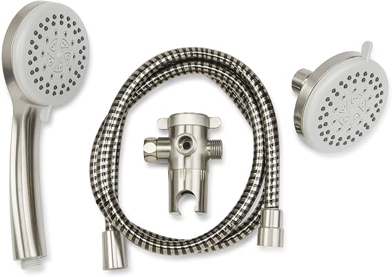 Plumb Pak K751BN Stylewise 3 Function 3 Way Shower Head Kit, Brushed Nickel Finish