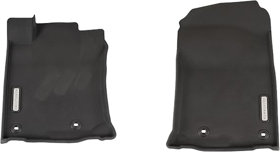BaseLayer Toyota 4Runner (2013-2024) & Lexus GX 460 (2014-2023) Front Floor Mat Liners (Gray Logo) with Vehicle OCD Center Console Tray