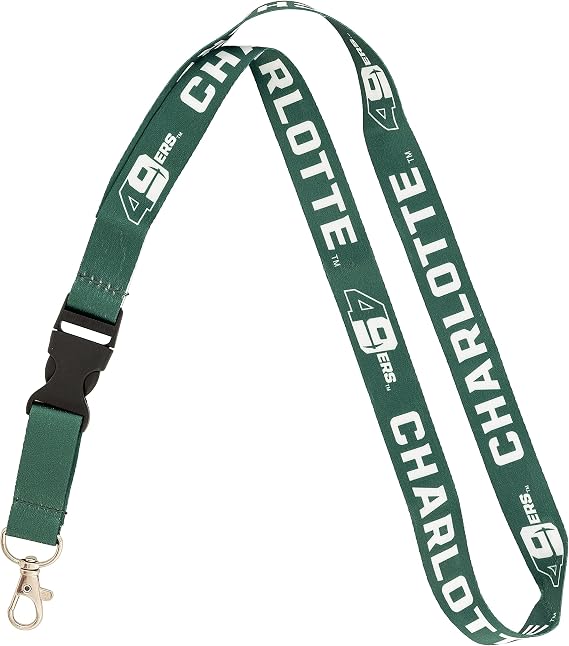 Desert Cactus North Carolina Charlotte 49ers Lanyard with Snap Buckle (1)