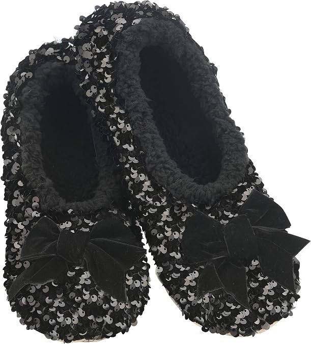 Snoozies Womens Glamour Bling Ballerina Slippers
