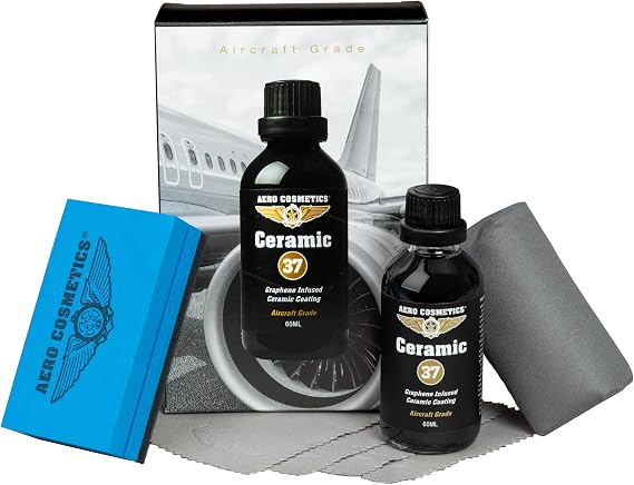 Aero Cosmetics Ceramic 37 Advanced Graphene Ceramic Coating (60ml) - Graphene Coating for Car Detailing Professionals | 7+ Years of Protection | Apply After Car Wash & Paint Correction